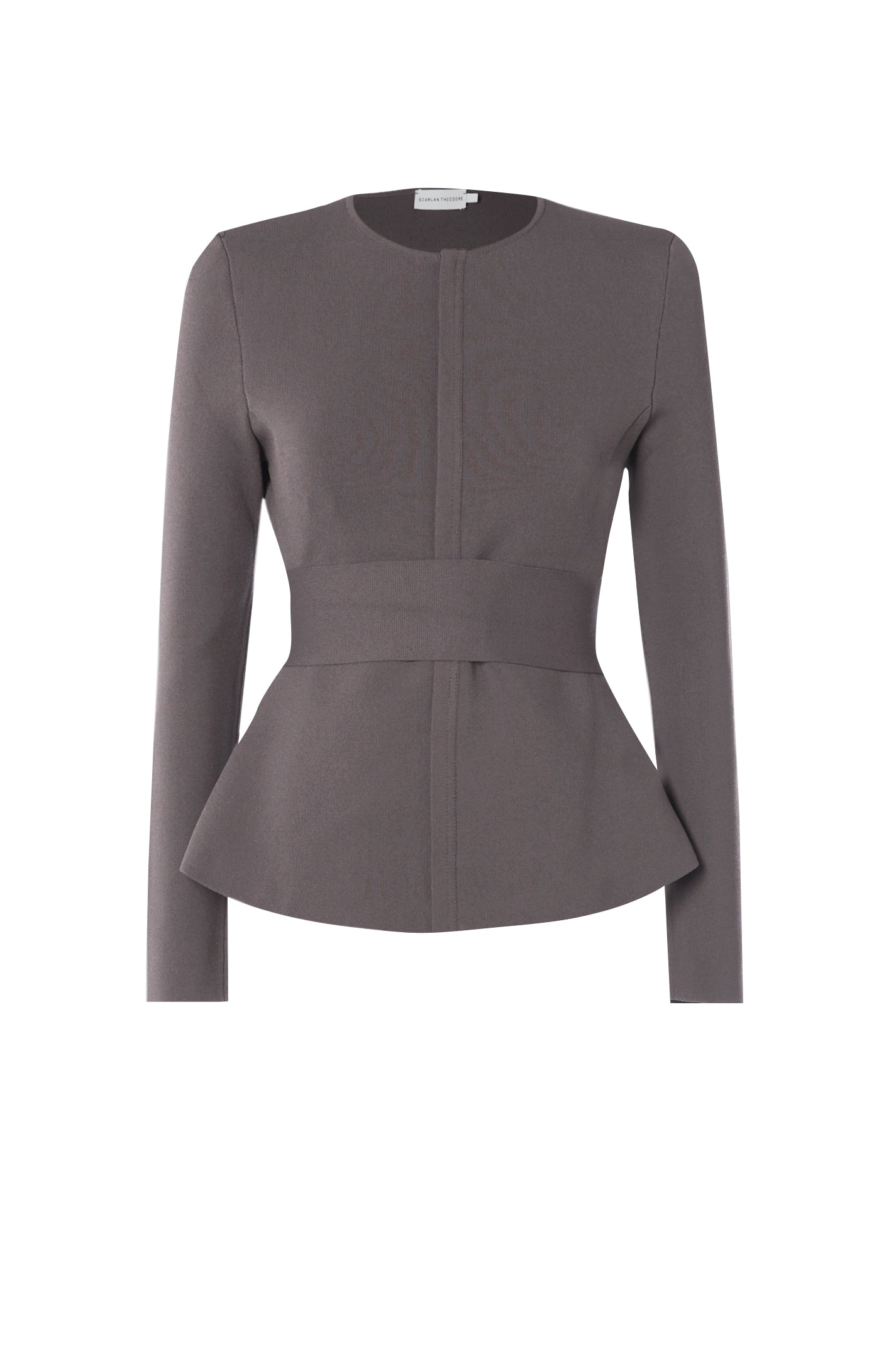 CREPE KNIT CURVED HEM JACKET - TORBA