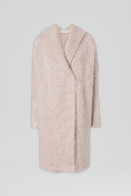 BRUSHED MOHAIR CARDIGAN 3 - MINK