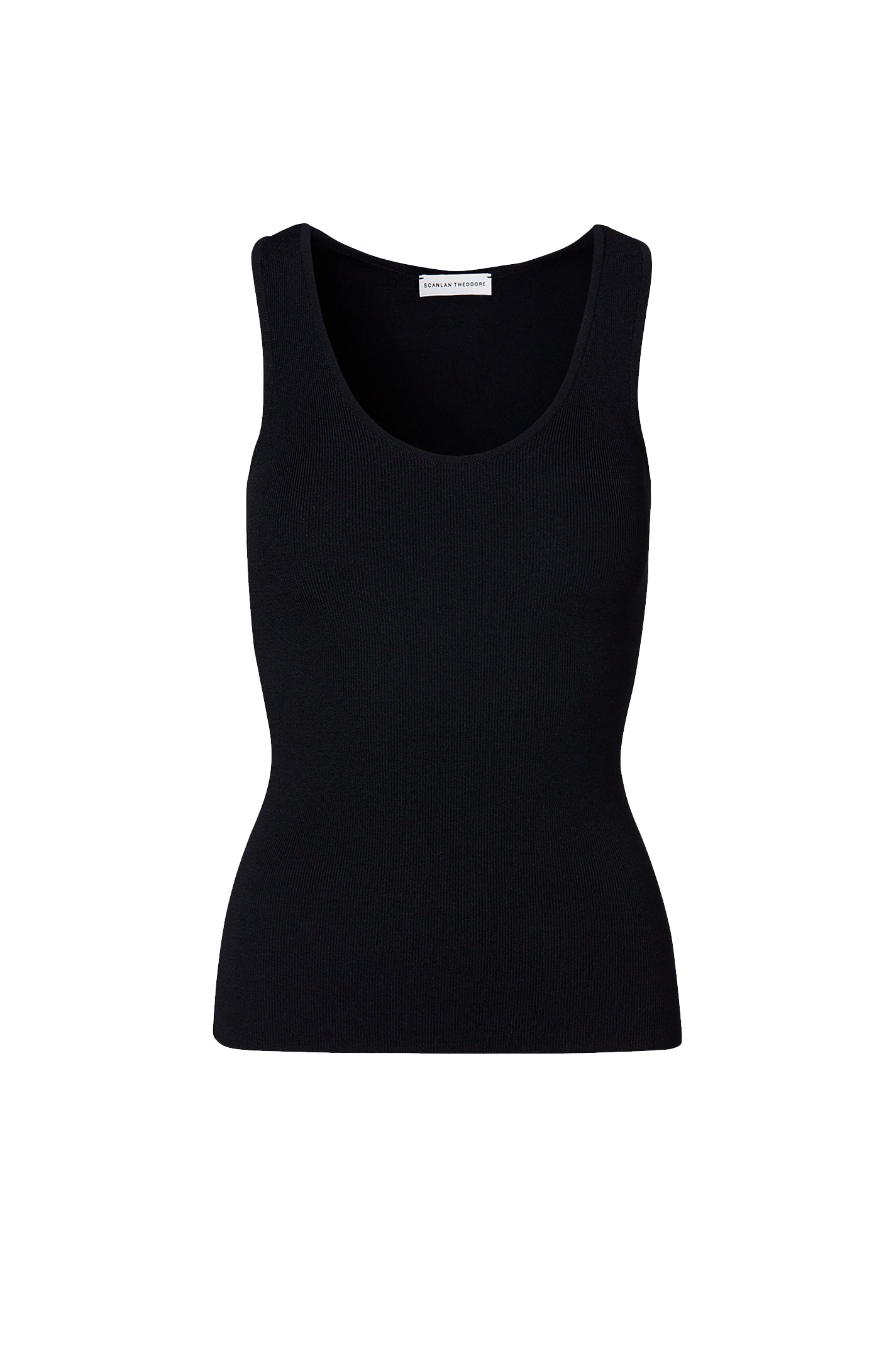 CREPE KNIT SINGLET - NAVY